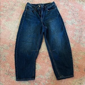 Old Navy High-Rise Wow Barrel-Leg Jeans in Indigo